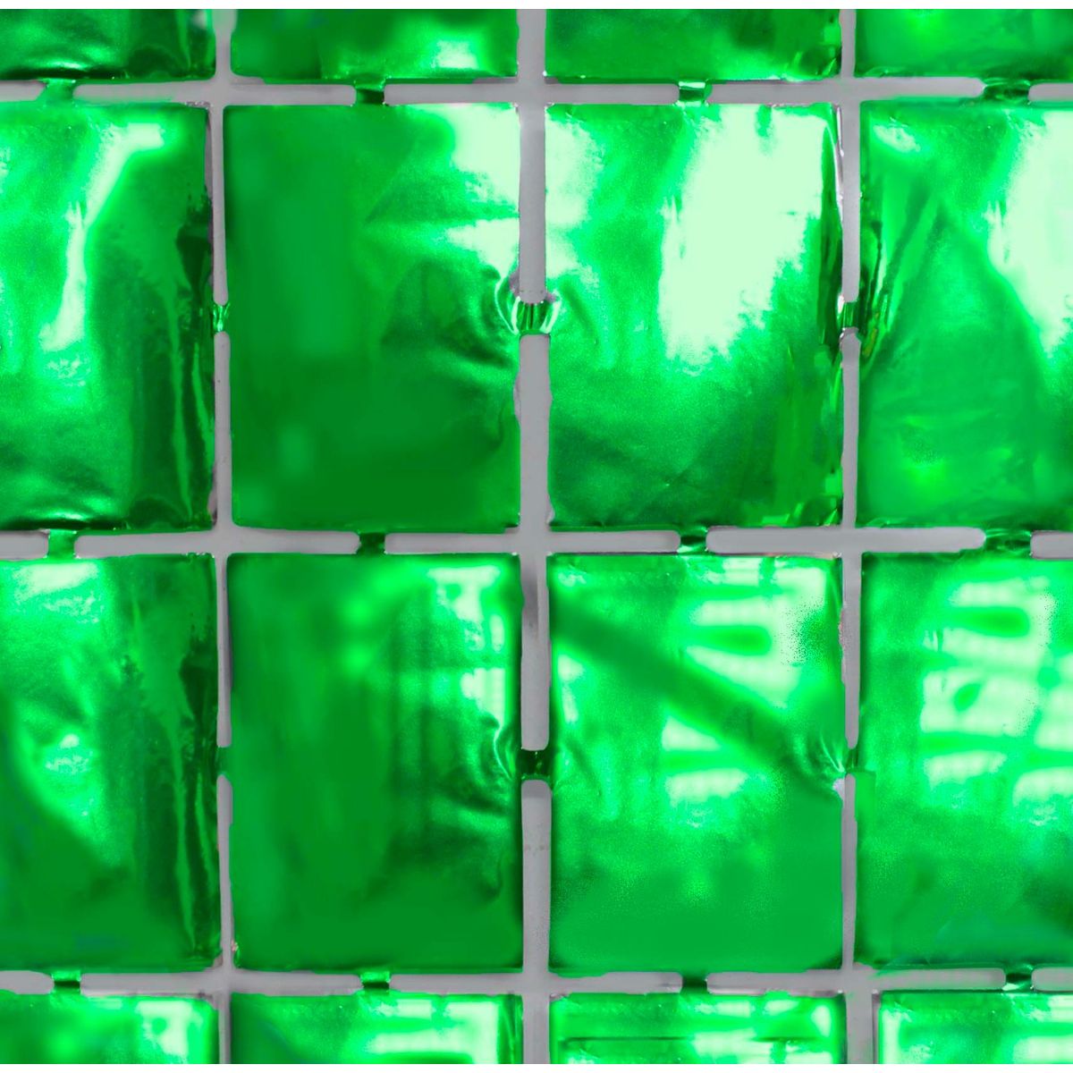 GENERICO - CORTINA METALICA CUADRITOS 1 X 2M VERDE