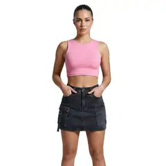 D'JOE - Falda Jeans Con Short Mujer Cargo