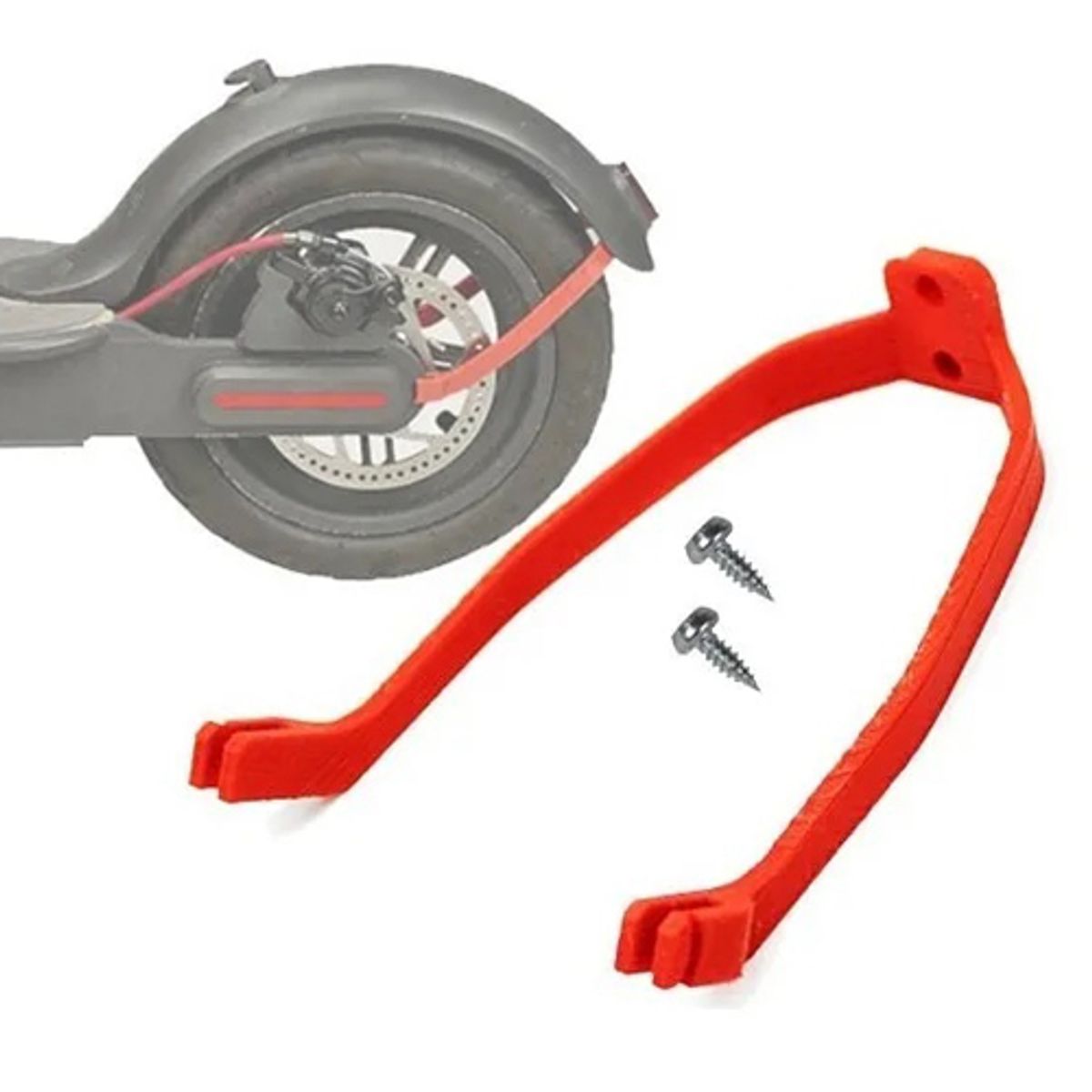 GENERICO - Soporte Tapabarro Trasero Scooter Xiaomi Otros y Rojo