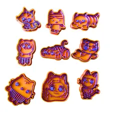 GENERICO - Set 9 Cortadore De Galletas Casas De Muñecas Gabys 6 Cm