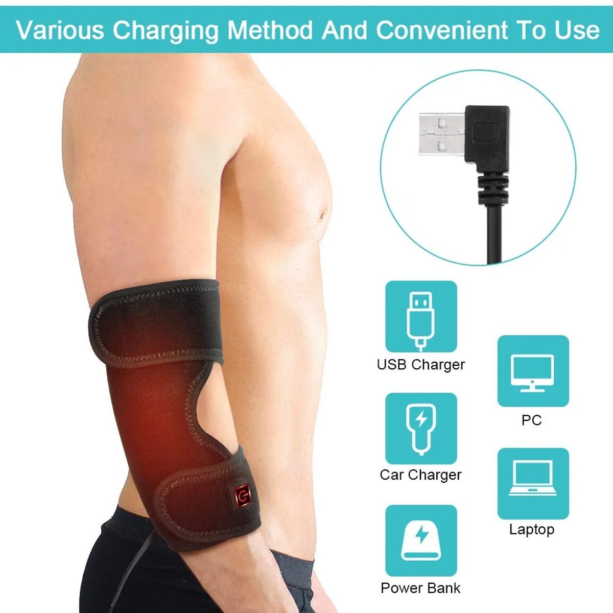 MOVI - Codera Eléctrica con Calor Terapéutico 3 Niveles de Temperatura USB