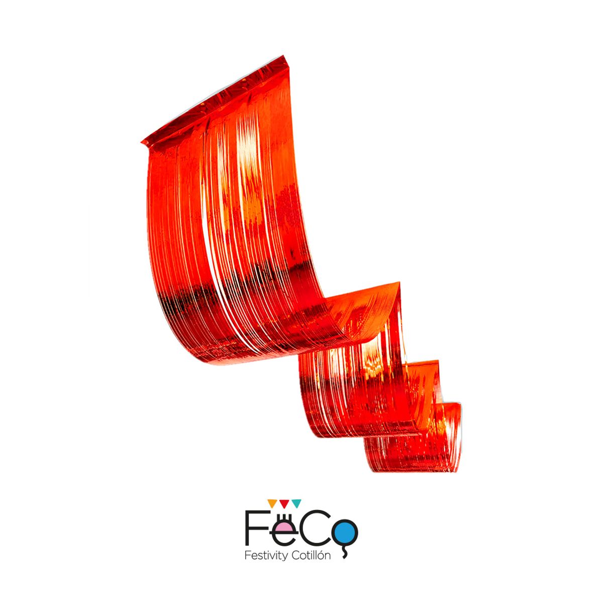 GENERICO - GUIRNALDA METALICA ECO ROJO 033X45M