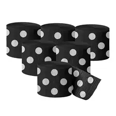GENERICO - FESTON X 6 POLKA NEGRO 5CM X 10MT X1 UNI