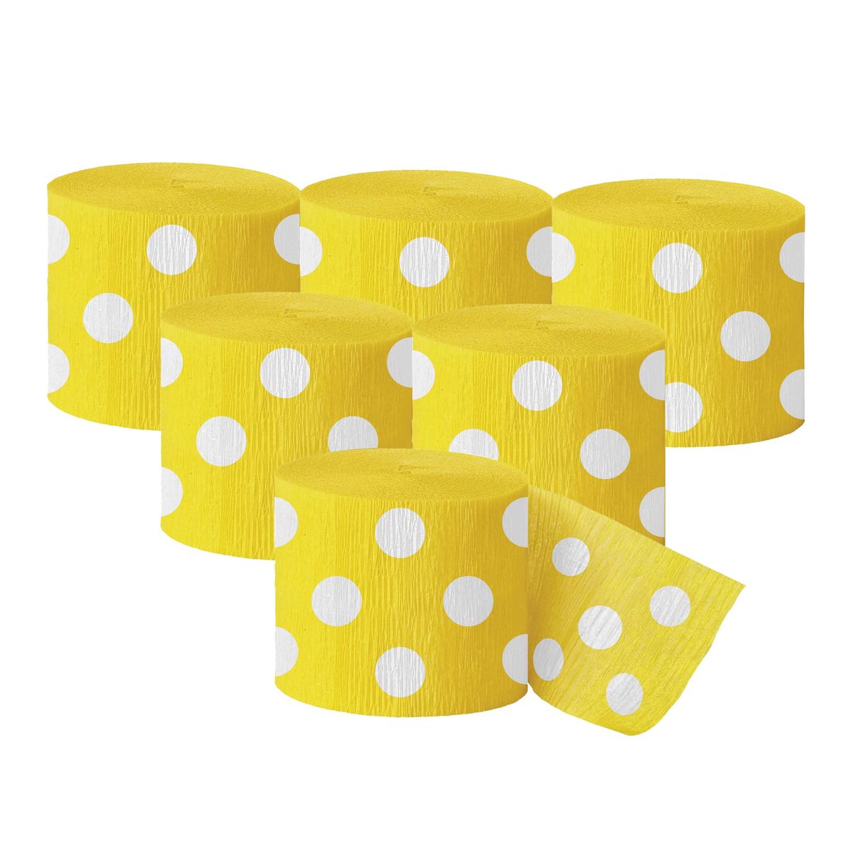 GENERICO - FESTON X 6 POLKA AMARILLO 5CCM X 10MT X1 UNI