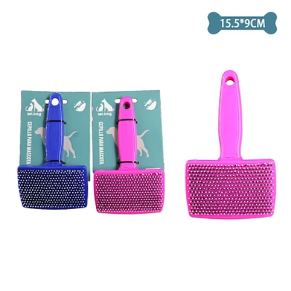 GENERICO - Cepillo con agujas finas para mascotas 1559cm Color Aleatorio