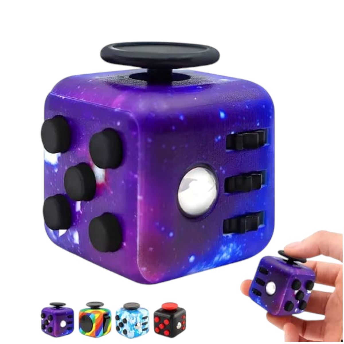 GENERICO - FIDGET CUBO ANTIESTRES 6 FUNCIONES COLOR ALEATORIO