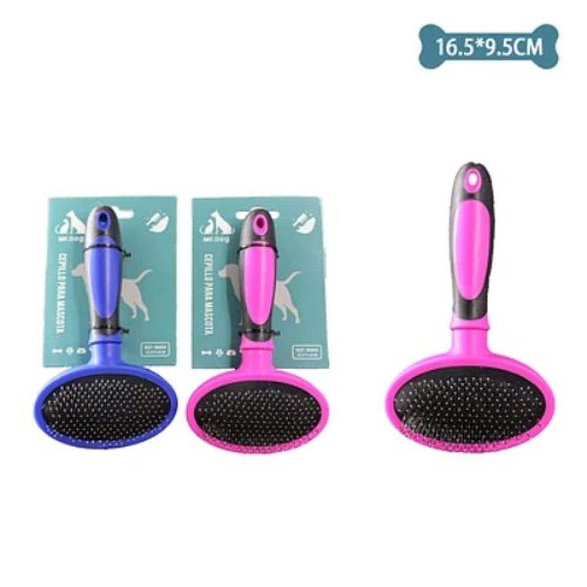 GENERICO - Cepillo con agujas finas para mascotas 16595cm Color Aleatorio