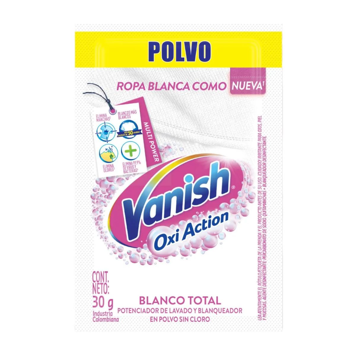 VANISH - Quitamanchas Ropa Blanca Vanish 30 g Pack x2