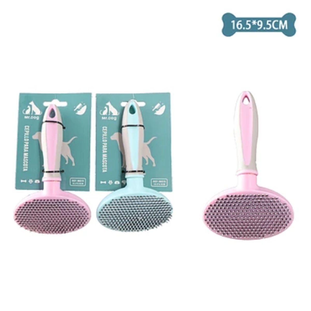 GENERICO - Cepillo con agujas finas para mascotas 16595cm Color Aleatorio