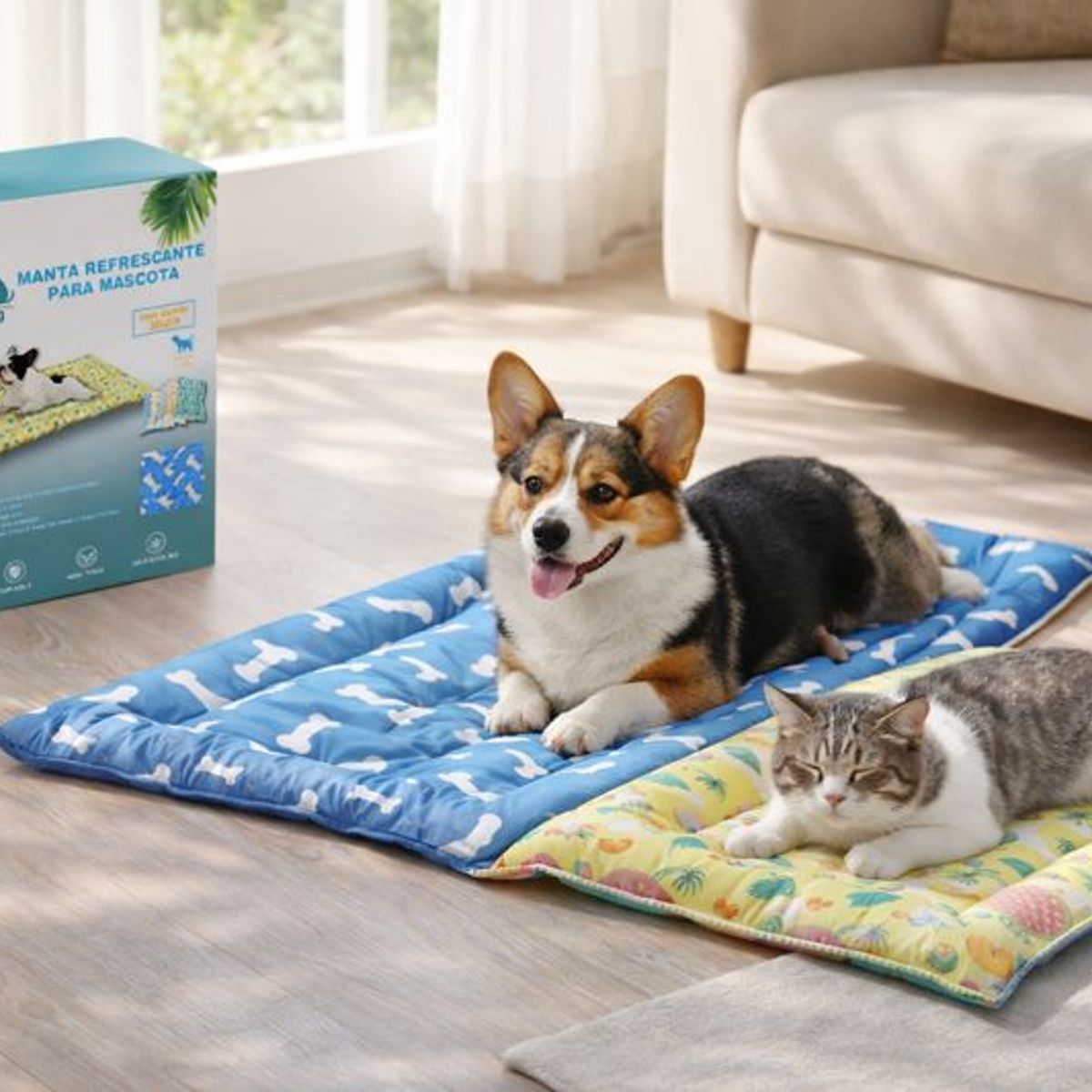 GENERICO - Cama Refrescante 30x40cm Para Mascotas Con Diseños Variados