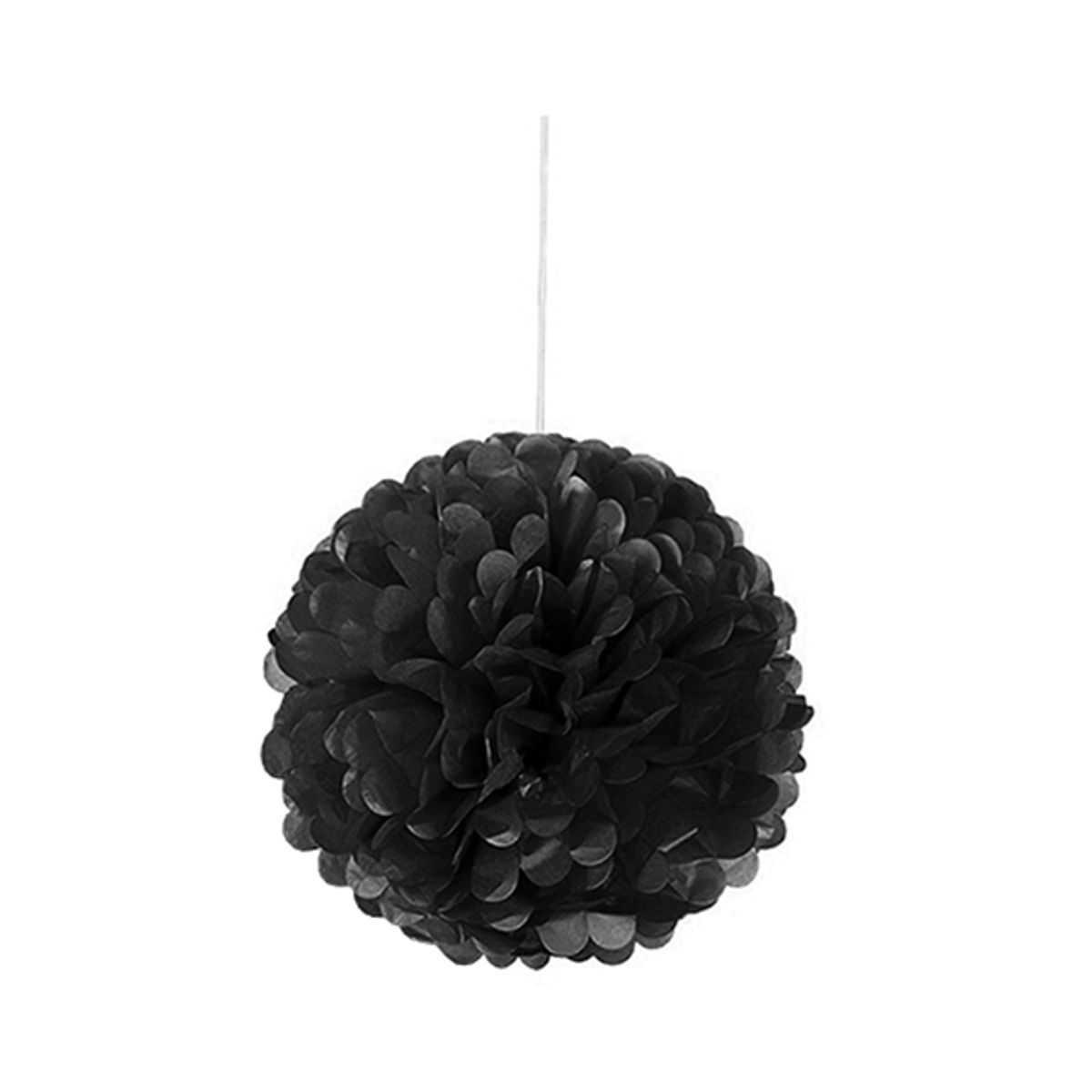 GENERICO - DECO FLUFFY NEGRO 25CM X1 UNI