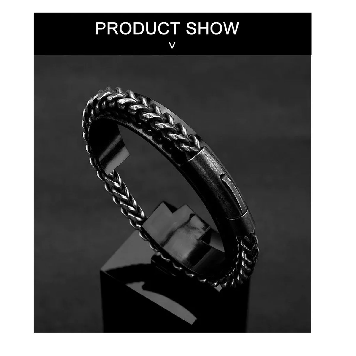 GENERICO - Pulsera De Acero Black Old Hombre Mujer