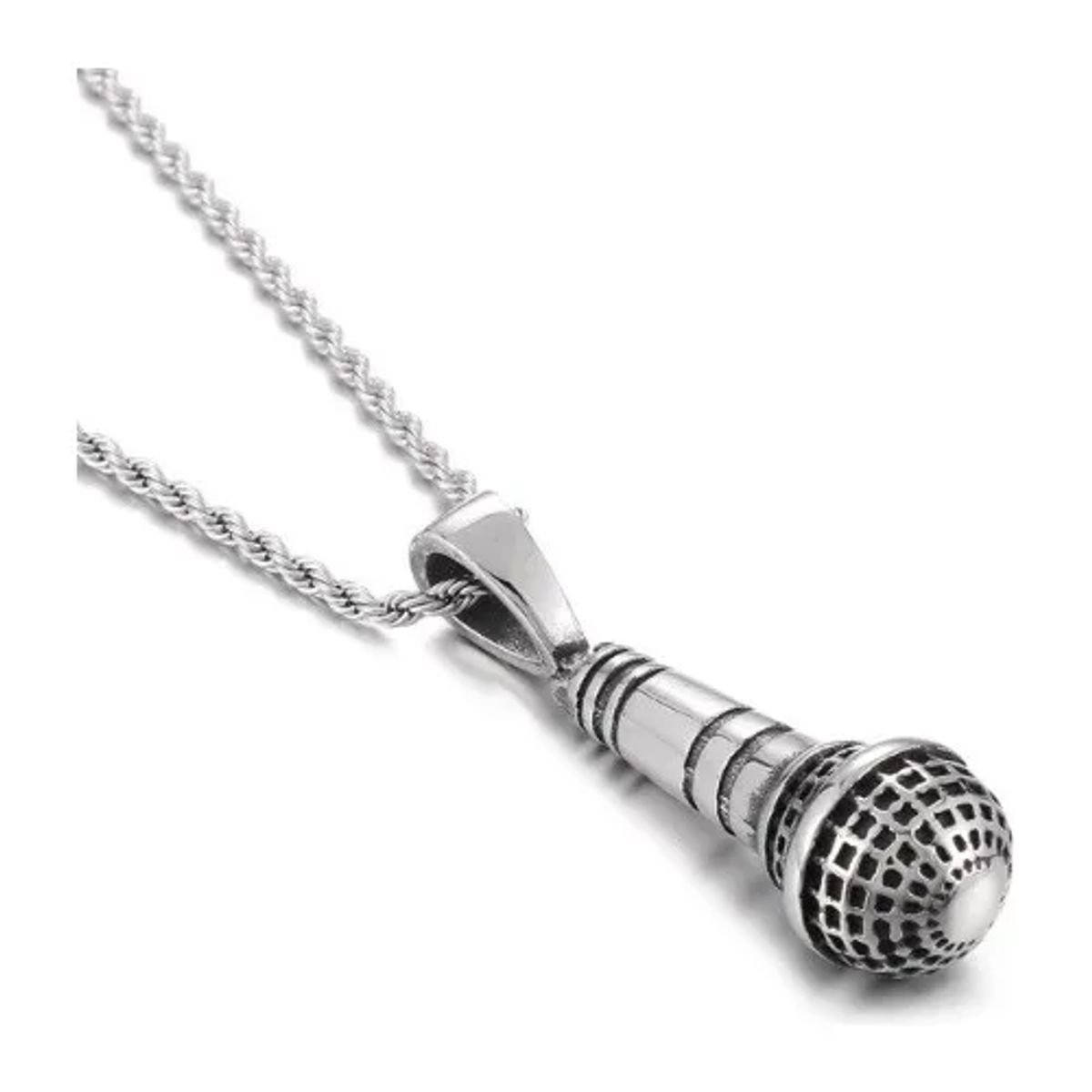 GENERICO - Collar Micrófono Música Hombre Mujer Moda Style