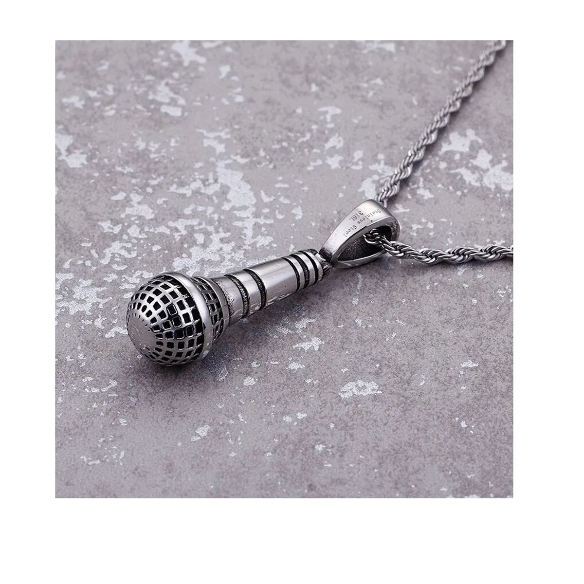 GENERICO - Collar Micrófono Música Hombre Mujer Moda Style