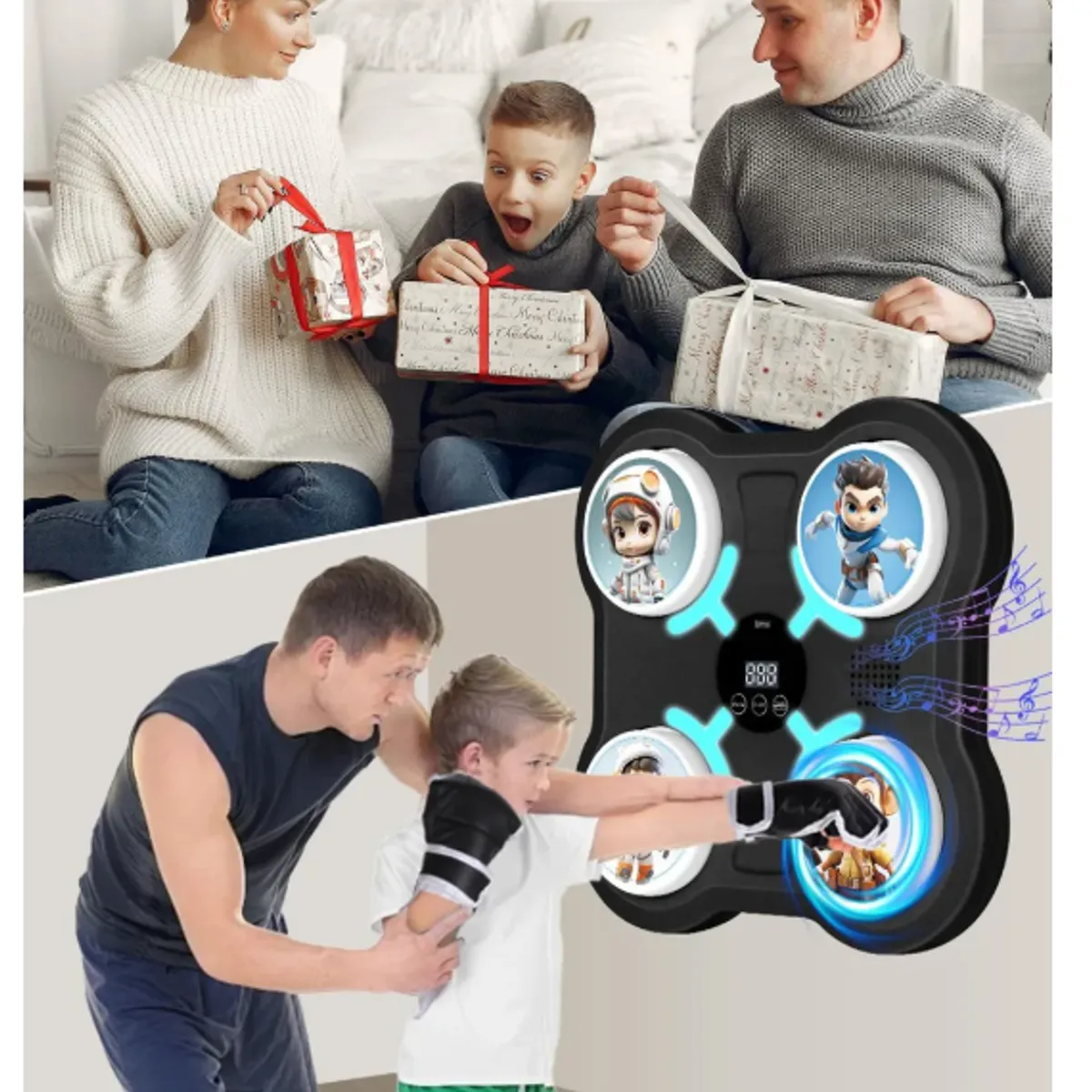 GENERICO - Máquina Electrónica De Boxeo De Pared Para Niños Con Guantes