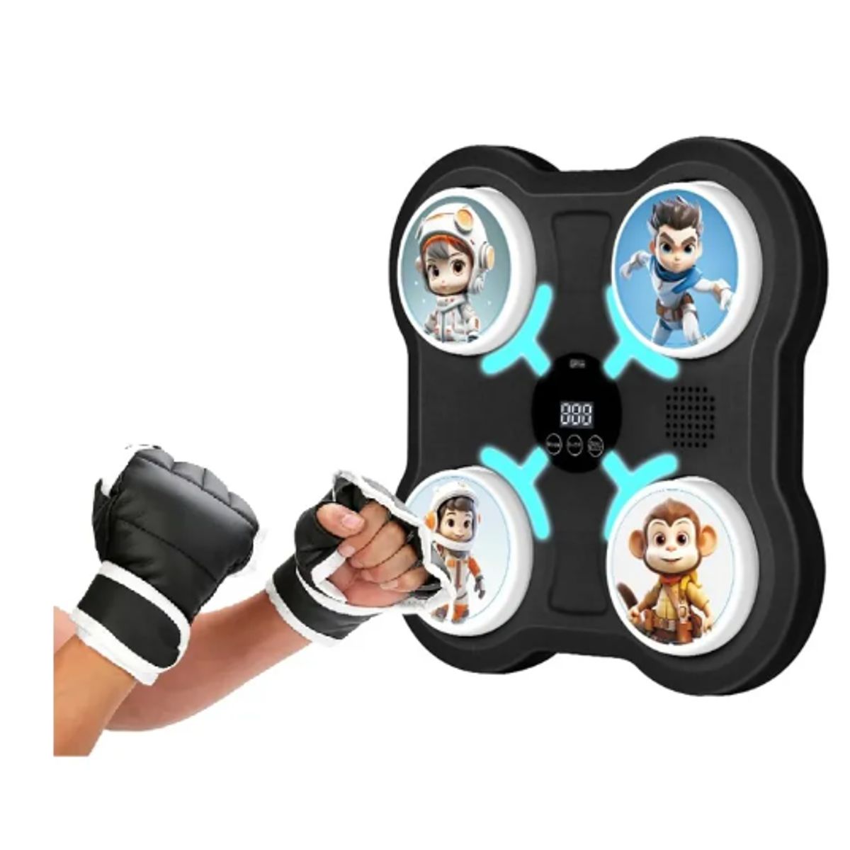 GENERICO - Maquina Boxeo Inteligente Niños Bluetooth Luces Negro Y Blan Negro