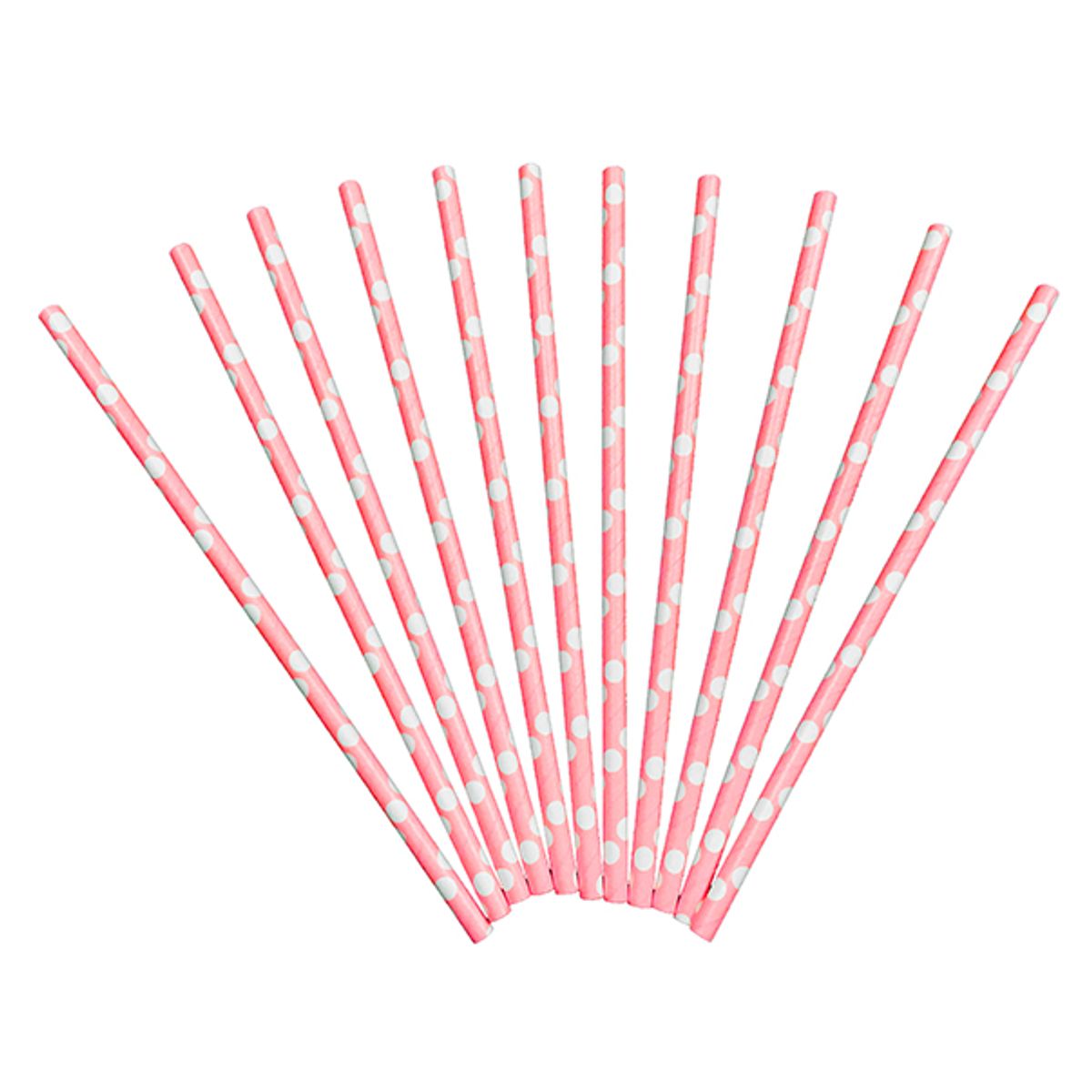 GENERICO - BOMBILLA POLIPAPEL POLKA ROSADO X50 PCS X1 UNI
