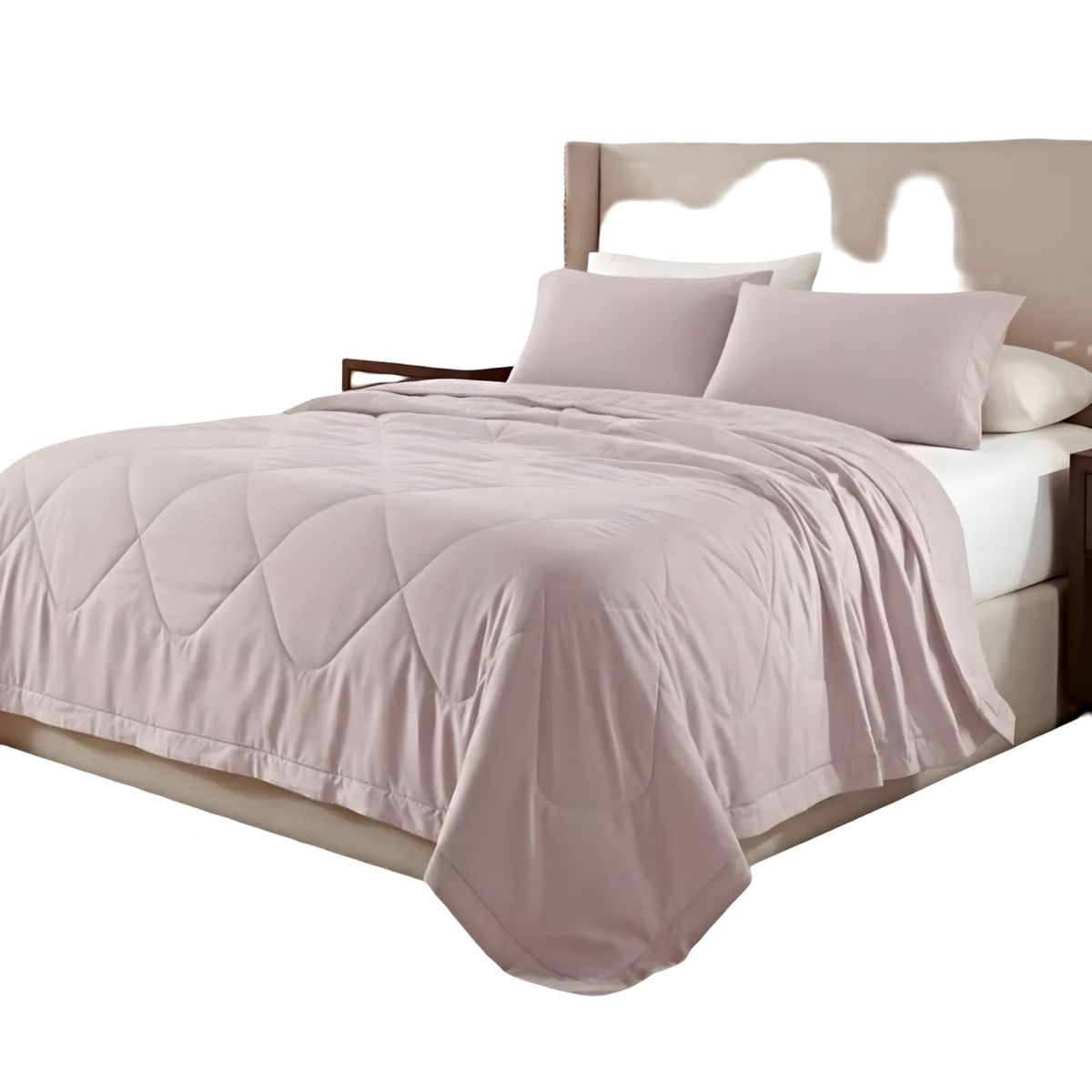 GENERICO - CUBRECAMA NORDICO DELGADO PLAZA Y MEDIA ROSA CLARO