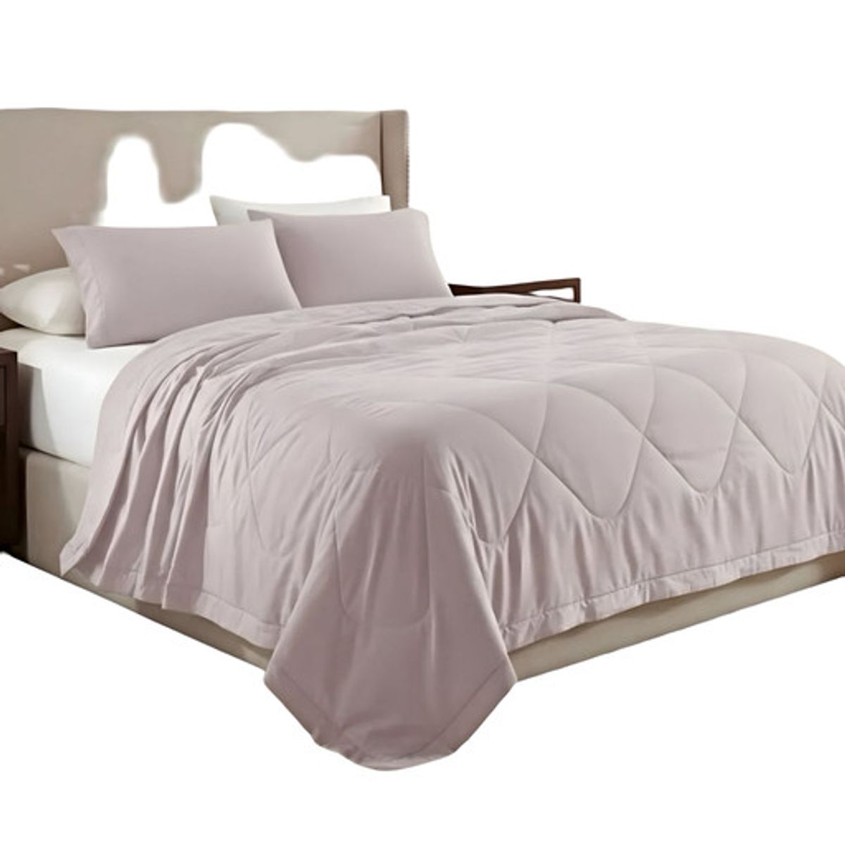 GENERICO - CUBRECAMA NORDICO DELGADO PLAZA Y MEDIA ROSA CLARO