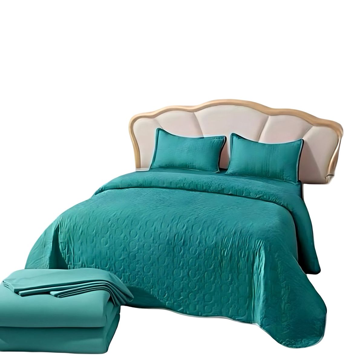 GENERICO - CUBRECAMA CON JUEGO DE SÁBANA PLAZA Y MEDIA P12