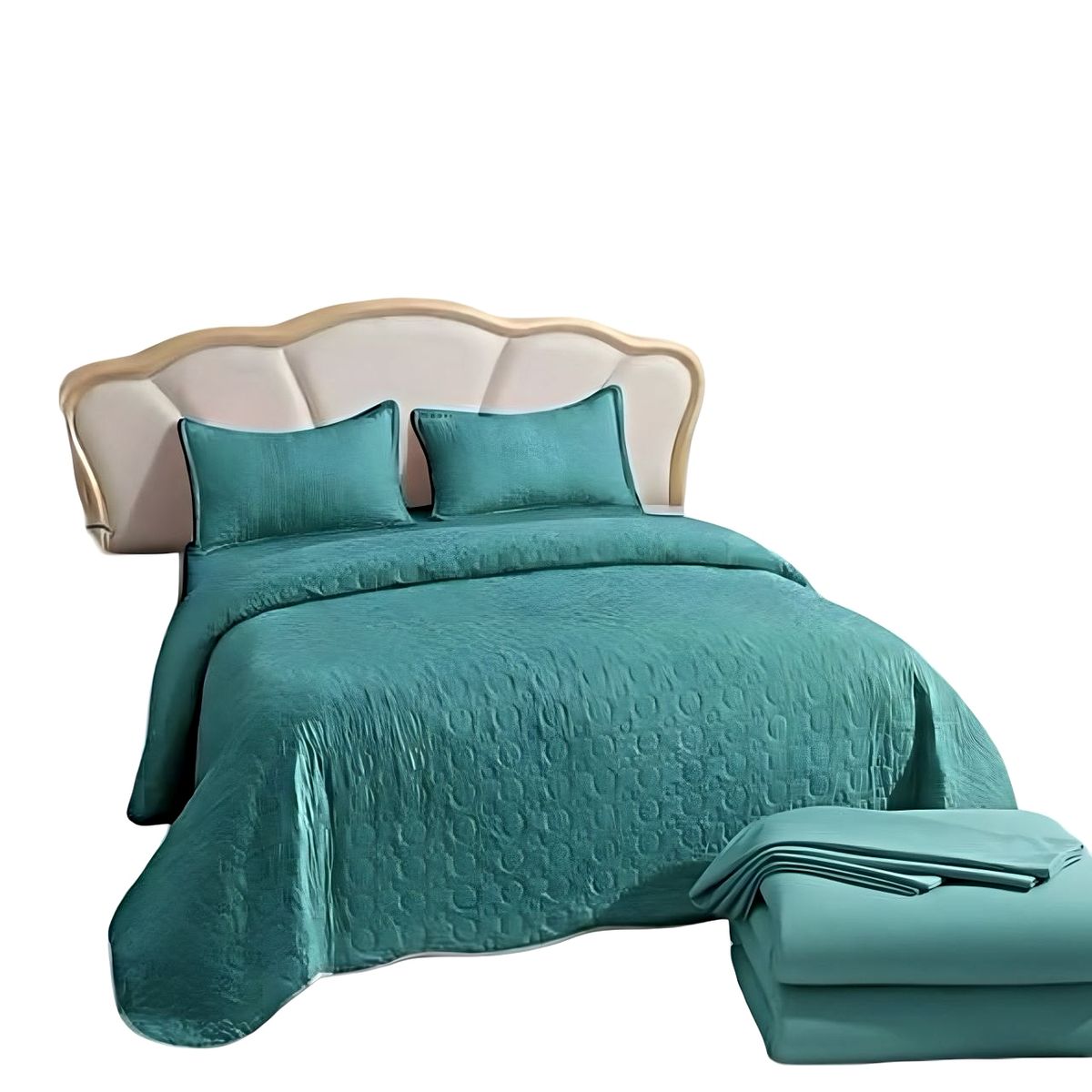 GENERICO - CUBRECAMA CON JUEGO DE SÁBANA PLAZA Y MEDIA P12