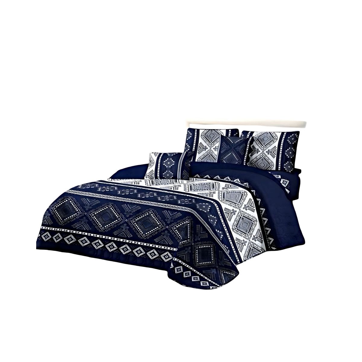 GENERICO - CUBRECAMA CON JUEGO DE SÁBANA PLAZA Y MEDIA P17