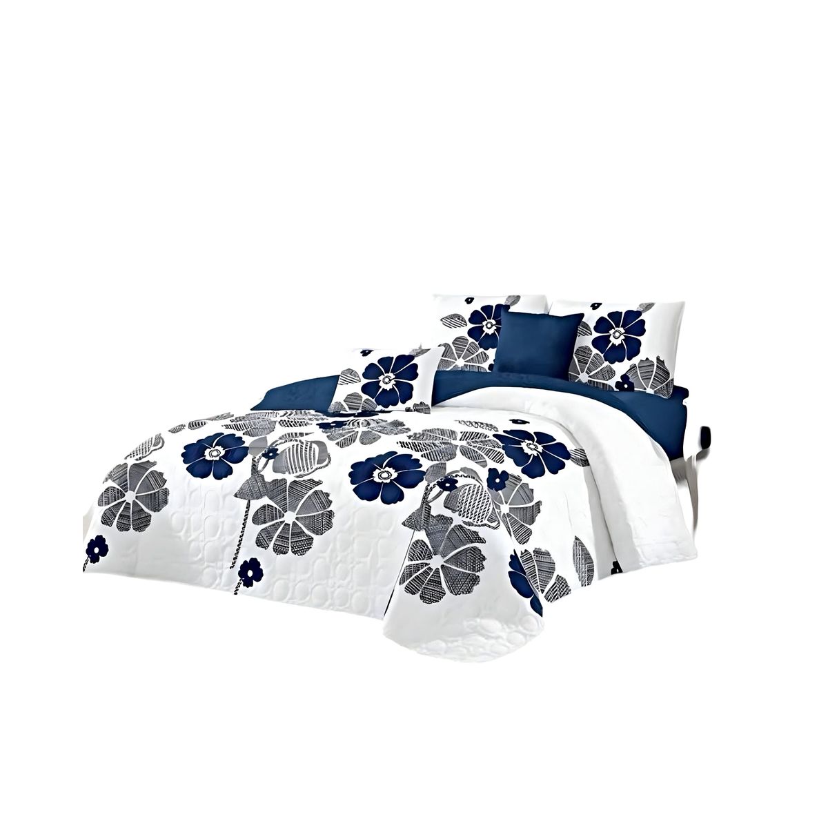 GENERICO - CUBRECAMA CON JUEGO DE SÁBANA KING K22