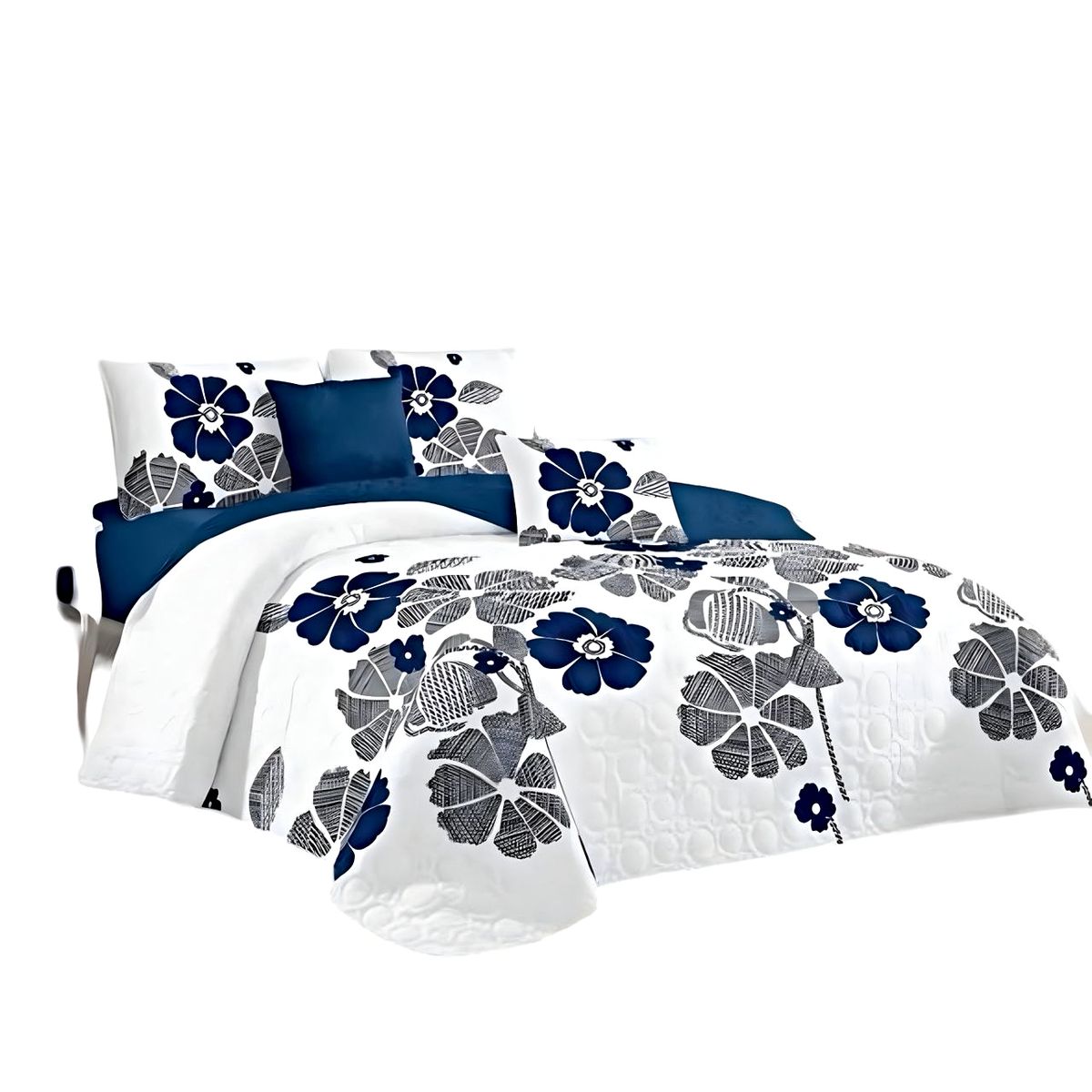 GENERICO - CUBRECAMA CON JUEGO DE SÁBANA KING K22