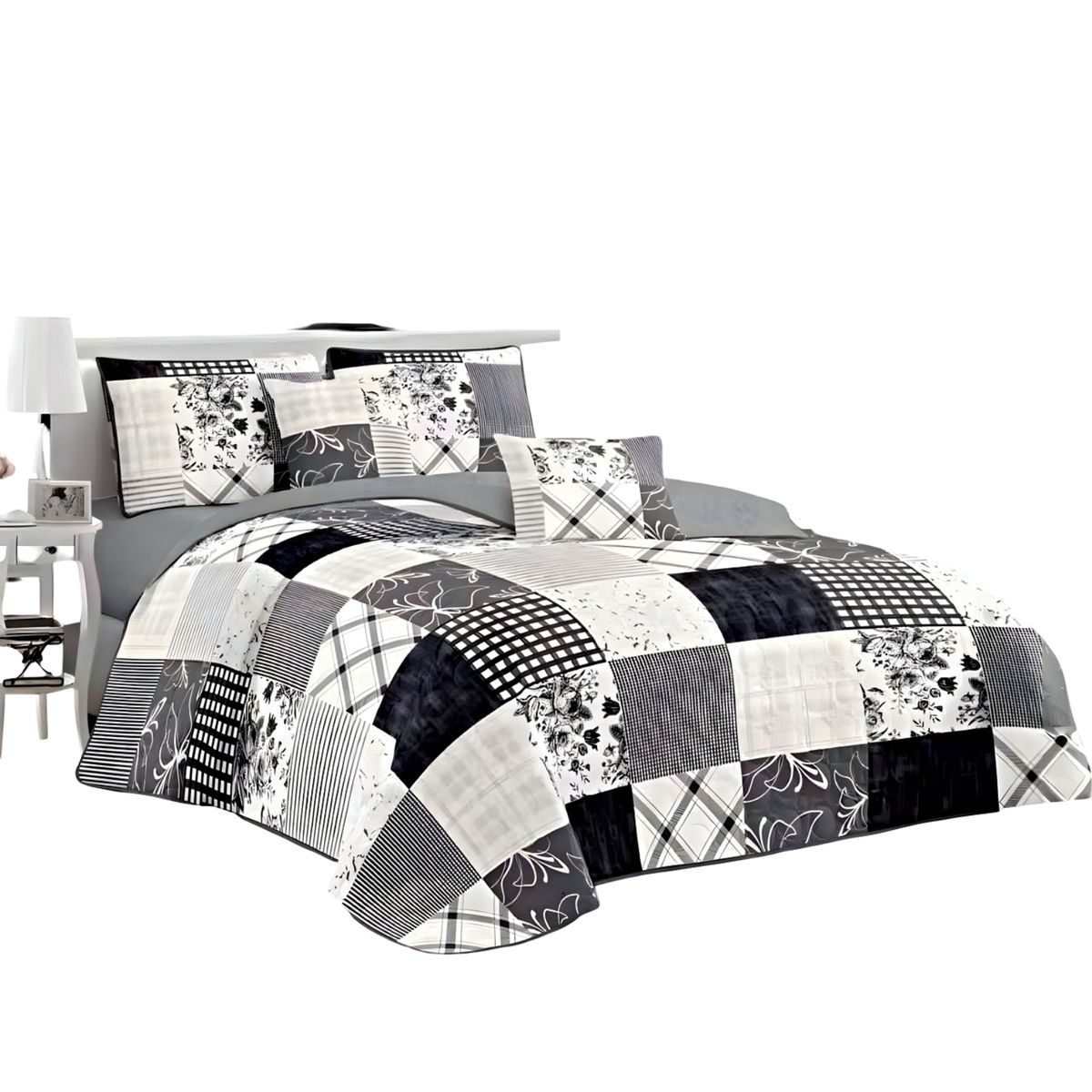 GENERICO - CUBRECAMA QUILT DE VERANO PLAZA Y MEDIA 180X230 P10_.