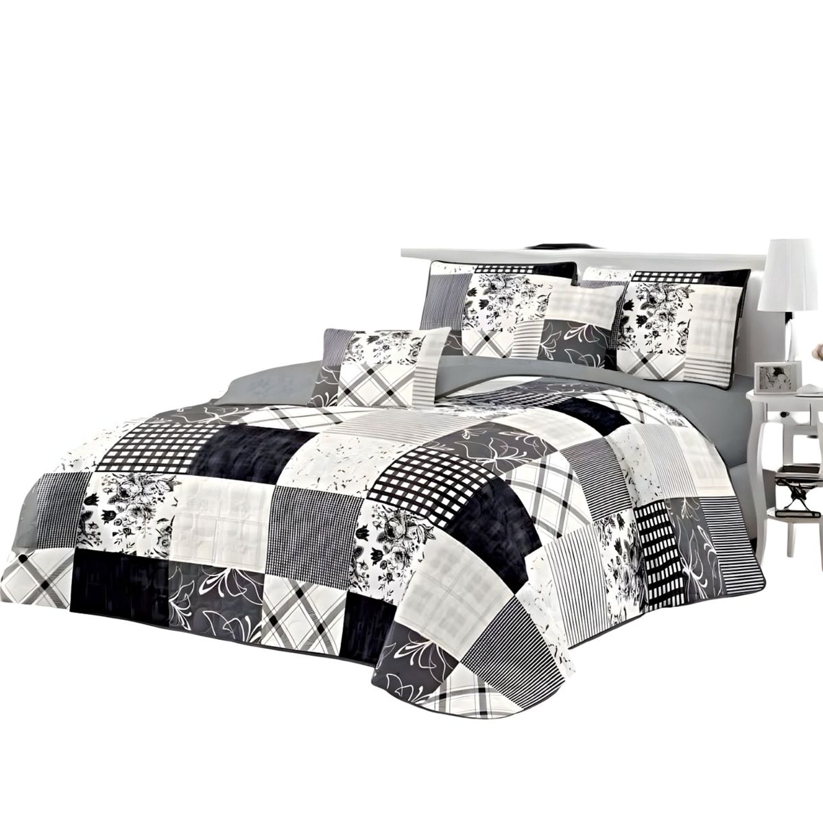 GENERICO - CUBRECAMA QUILT DE VERANO PLAZA Y MEDIA 180X230 P10_.