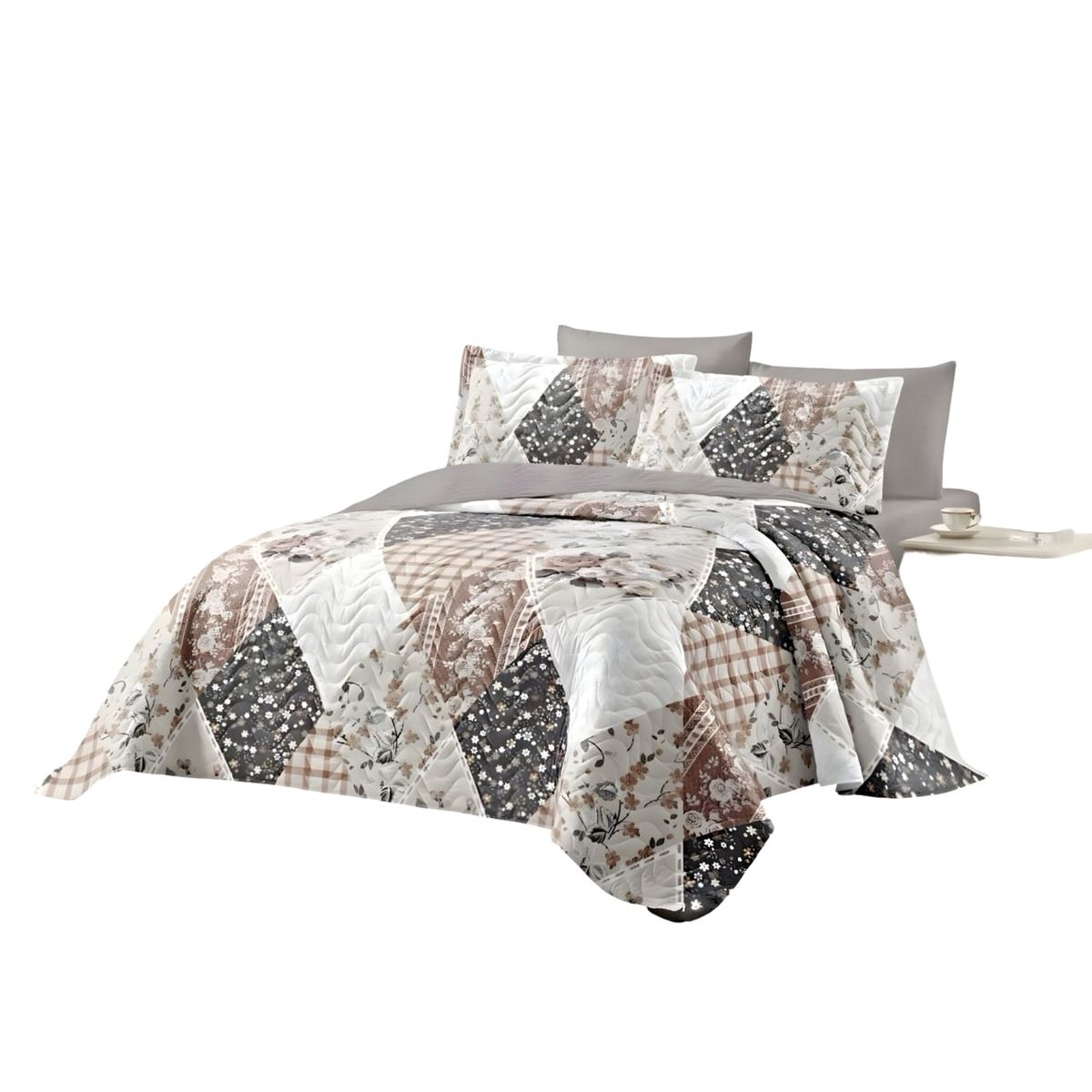 GENERICO - CUBRECAMA QUILT DE VERANO PLAZA Y MEDIA 180X230 P13
