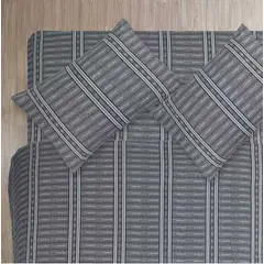 GENERICO - Juego de Sabana King, 200 hilos gris oscuro geometrico