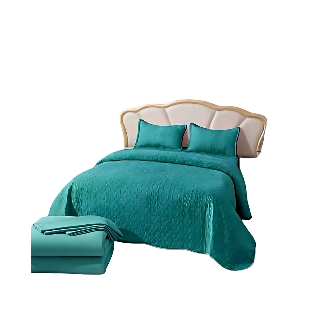 GENERICO - CUBRECAMA CON JUEGO DE SÁBANA PLAZA Y MEDIA P12