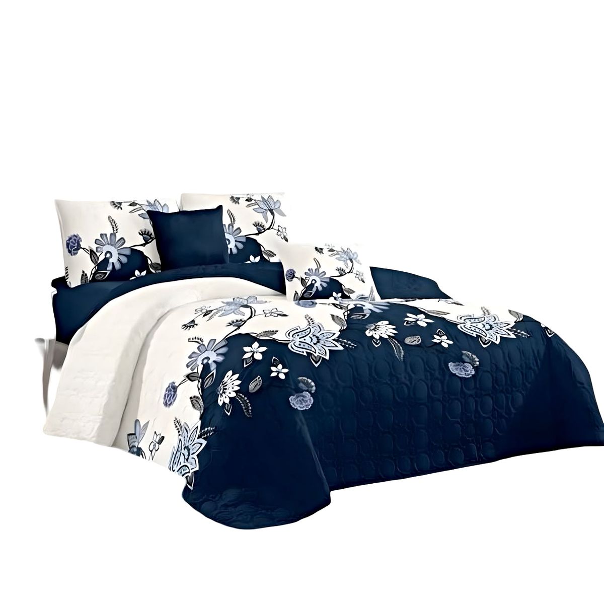 GENERICO - CUBRECAMA CON JUEGO DE SÁBANA PLAZA Y MEDIA P18