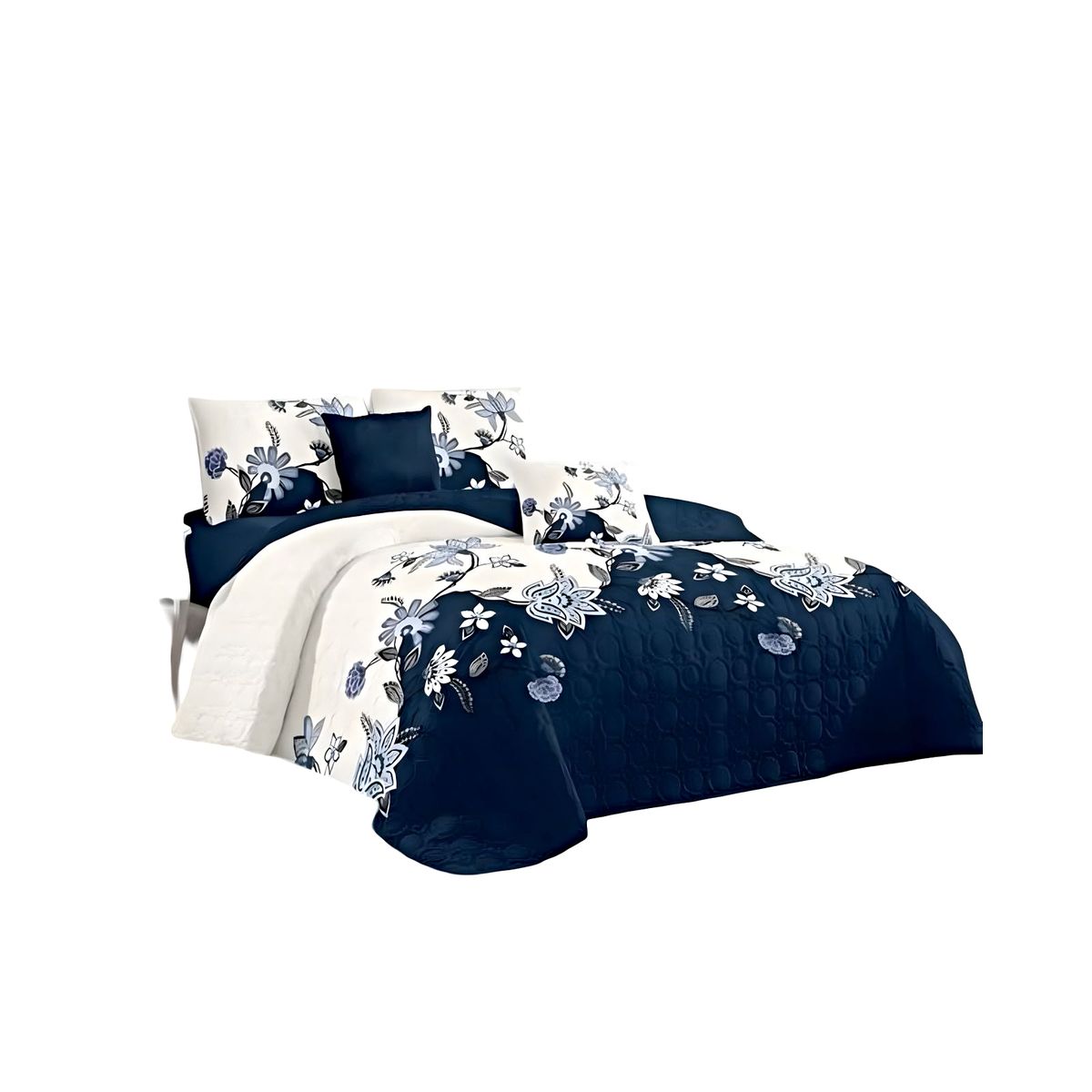 GENERICO - CUBRECAMA CON JUEGO DE SÁBANA PLAZA Y MEDIA P18