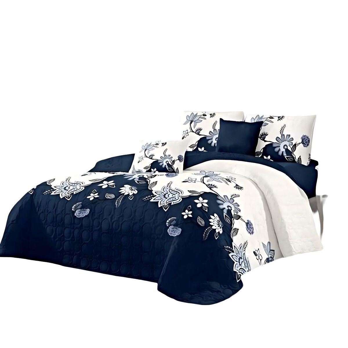 GENERICO - CUBRECAMA CON JUEGO DE SÁBANA PLAZA Y MEDIA P18