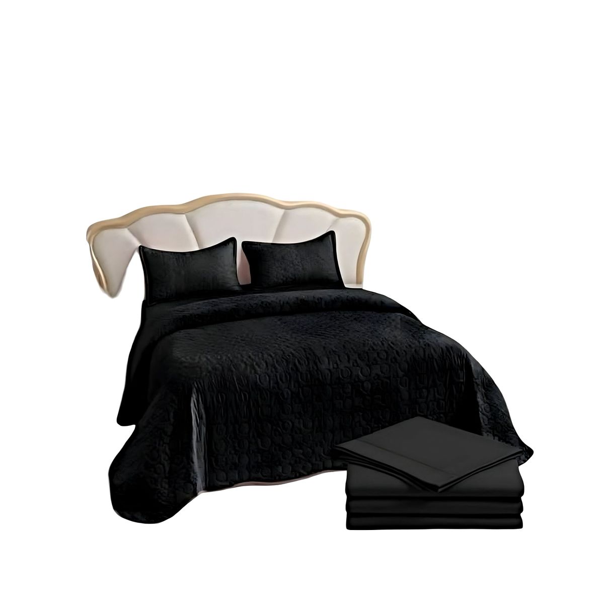 GENERICO - CUBRECAMA CON JUEGO DE SÁBANA PLAZA Y MEDIA P15