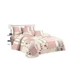 GENERICO - CUBRECAMA CON JUEGO DE SÁBANA PLAZA Y MEDIA P19