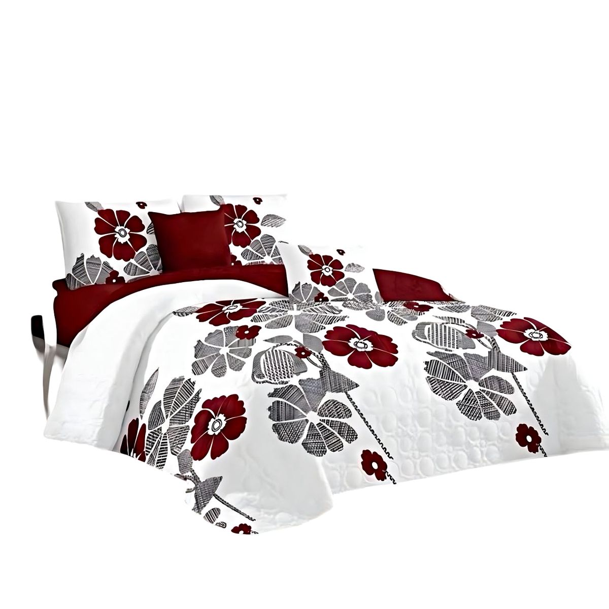 GENERICO - CUBRECAMA CON JUEGO DE SÁBANA PLAZA Y MEDIA P20