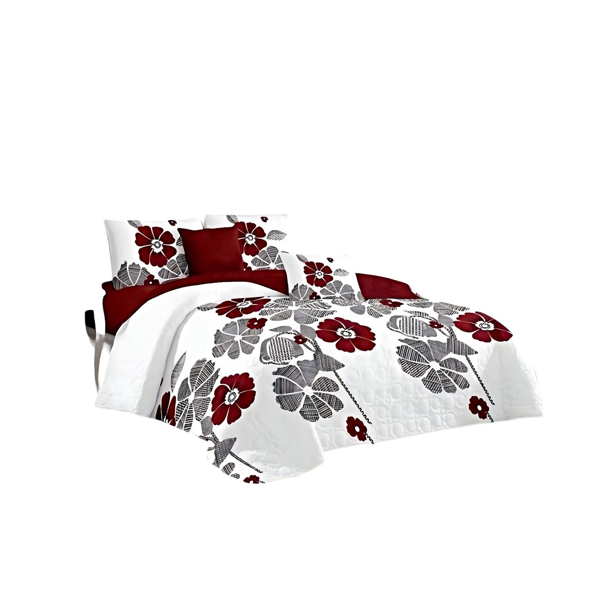 GENERICO - CUBRECAMA CON JUEGO DE SÁBANA PLAZA Y MEDIA P20