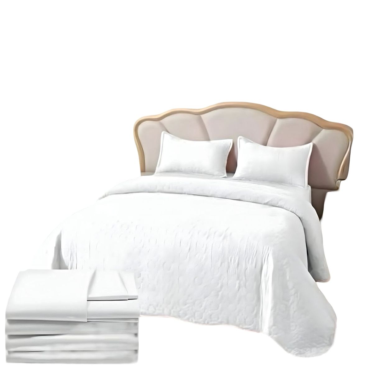 GENERICO - CUBRECAMA CON JUEGO DE SÁBANA 2PLAZAS D1