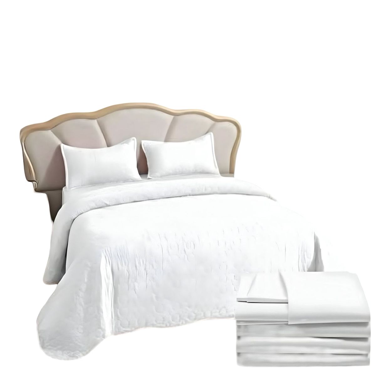 GENERICO - CUBRECAMA CON JUEGO DE SÁBANA 2PLAZAS D1