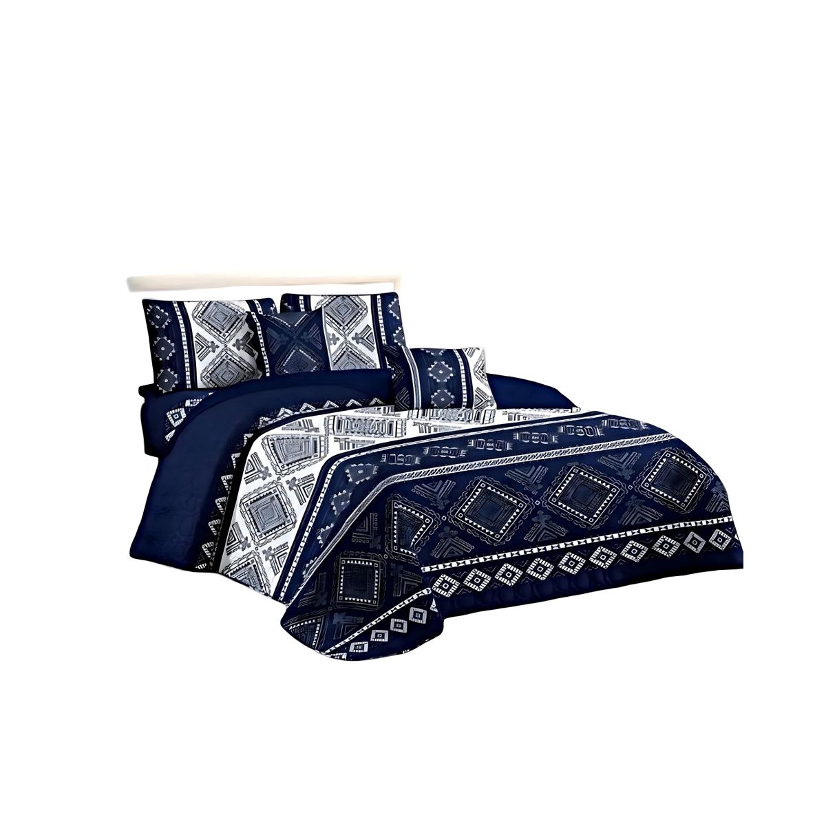 GENERICO - CUBRECAMA CON JUEGO DE SÁBANA 2PLAZAS D4