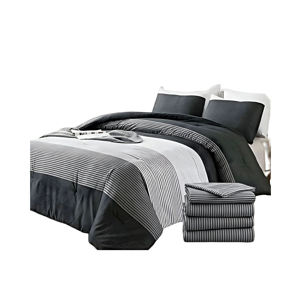 GENERICO - CUBRECAMA CON JUEGO DE SÁBANA 2PLAZAS D7