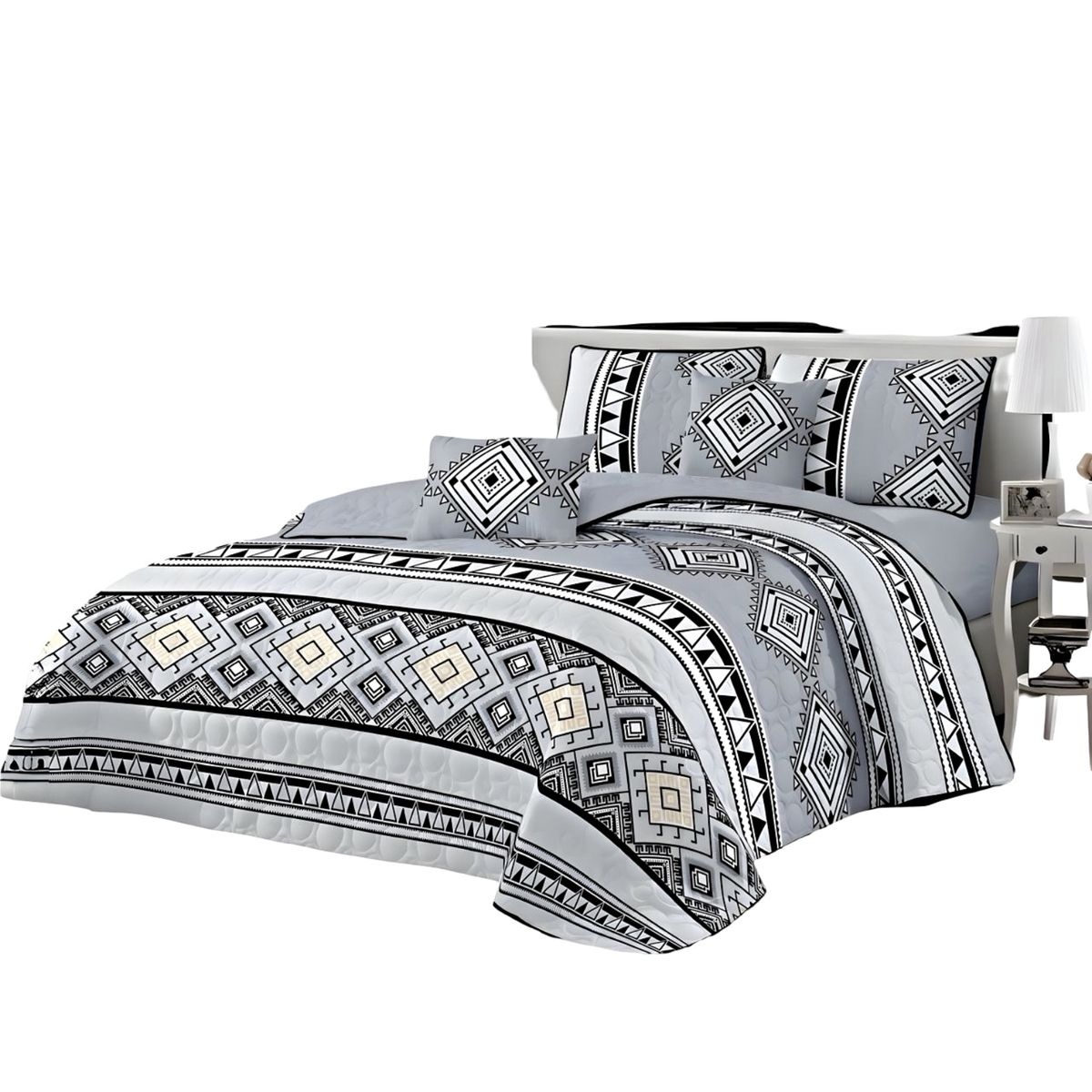 GENERICO - CUBRECAMA QUILT DE VERANO PLAZA Y MEDIA 180X230 P9