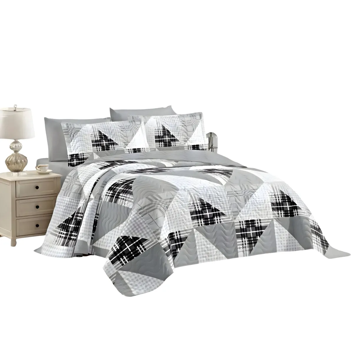 GENERICO - CUBRECAMA QUILT DE VERANO PLAZA Y MEDIA 180X230 P3