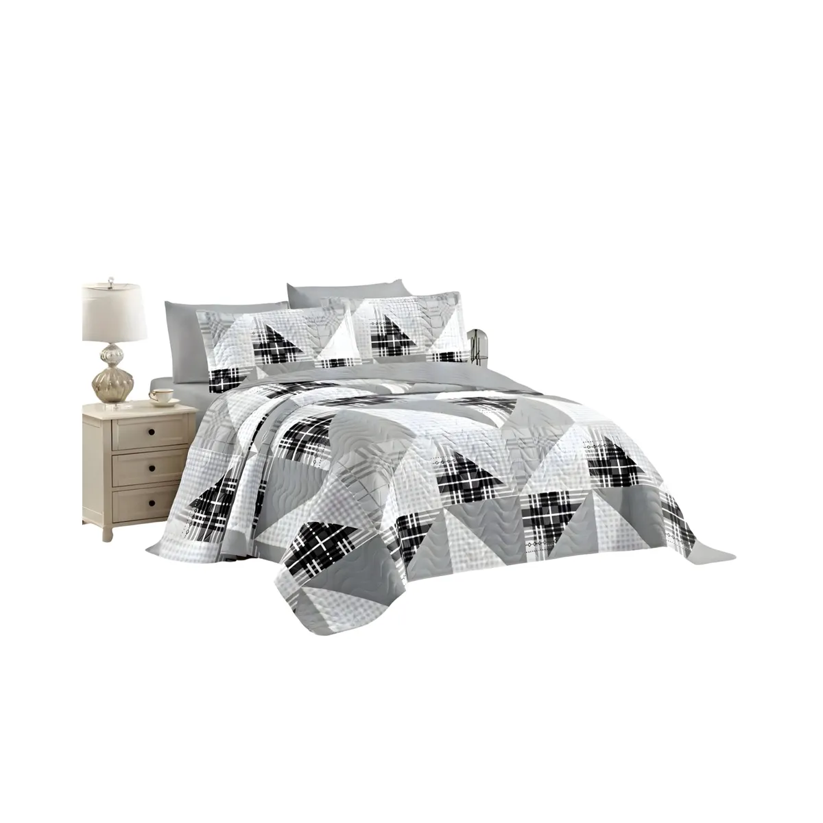 GENERICO - CUBRECAMA QUILT DE VERANO PLAZA Y MEDIA 180X230 P3