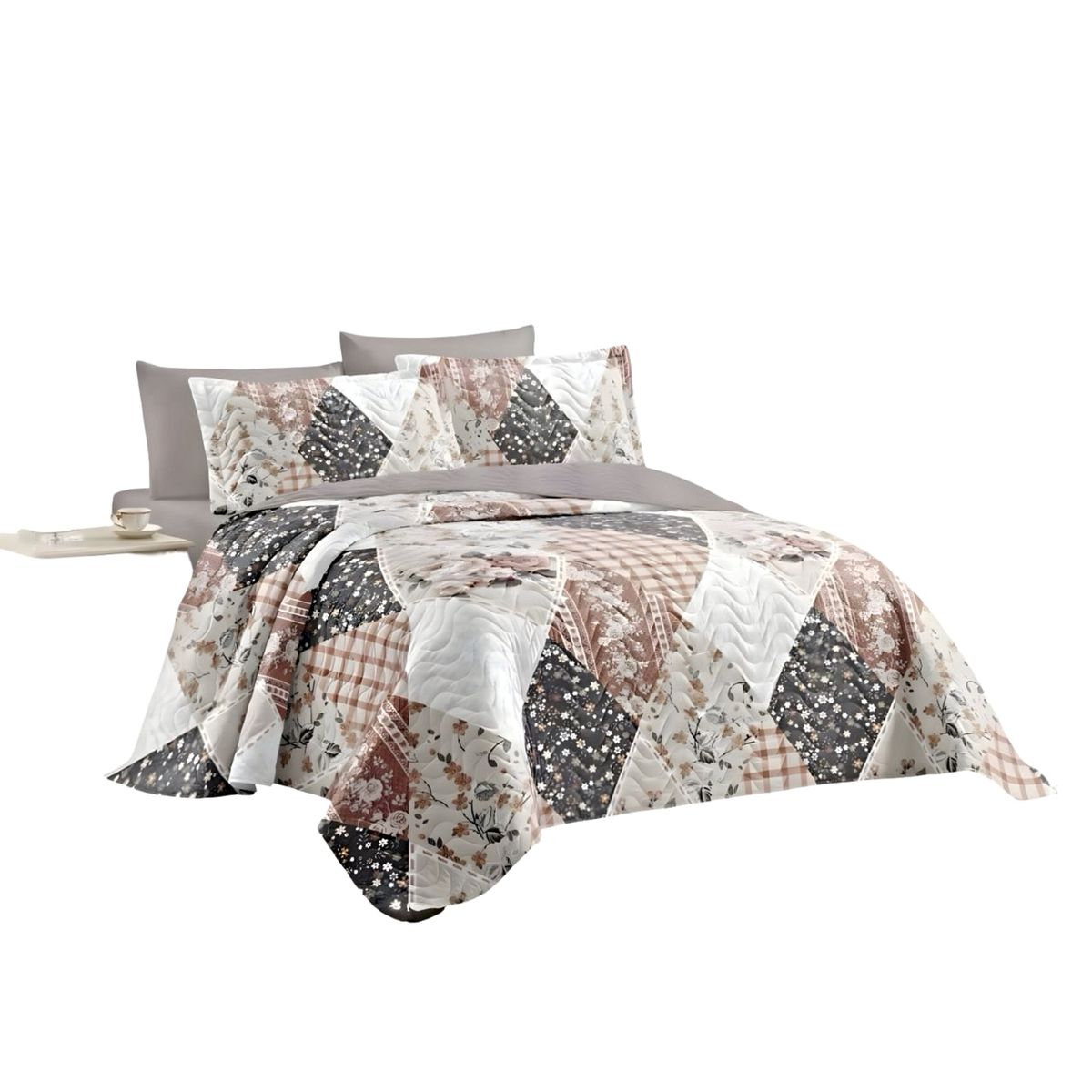 GENERICO - CUBRECAMA QUILT DE VERANO PLAZA Y MEDIA 180X230 P13