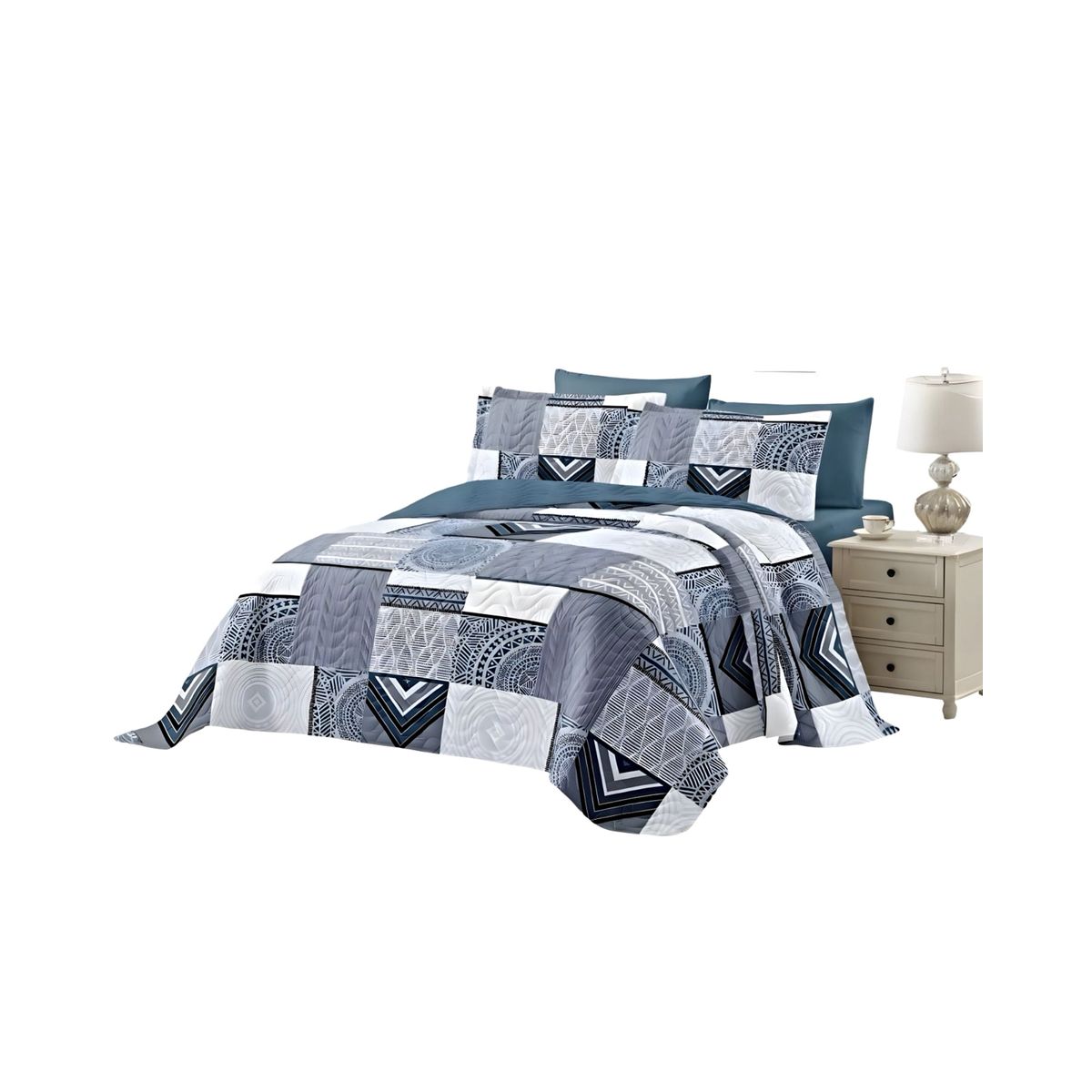 GENERICO - CUBRECAMA QUILT DE VERANO KING-SUPERKING 250X280 K9