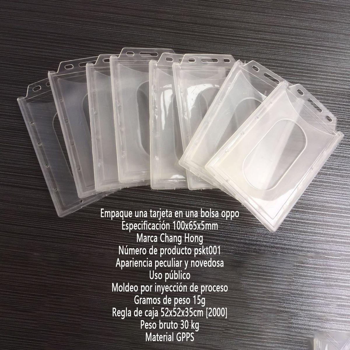 GENERAL - 10pcs Transparente Pp Credencial Sleeve Credencial Vertical Blanco